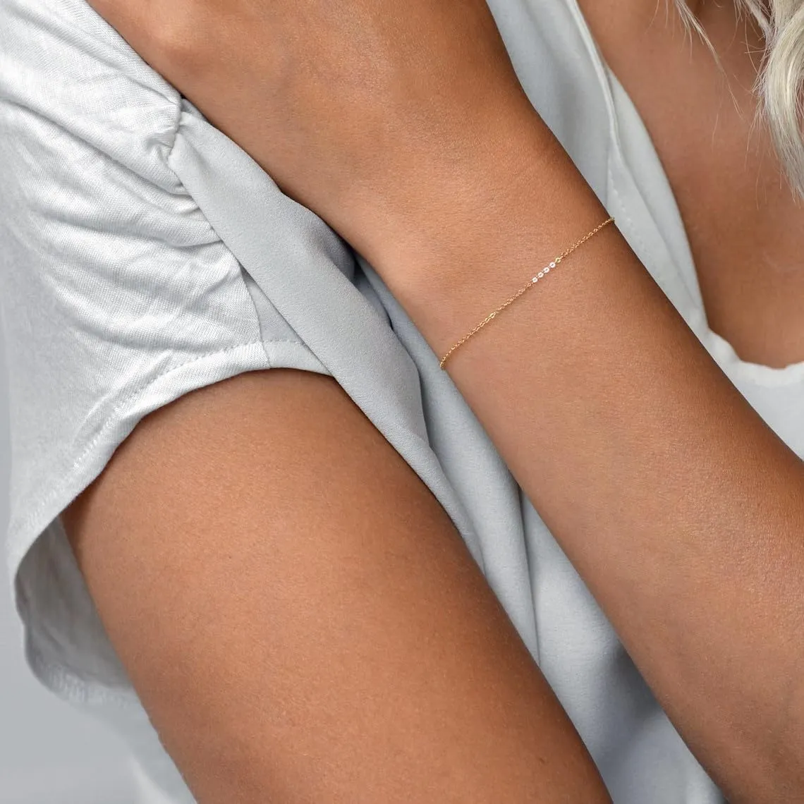18K Gold Plated Pearl Beaded Chain Cross Bracelets for Women Adjustable Stainless Steel Dainty Thin Gold Box Cuban Twisted Link Chain Bracelet Bridesmaid Jewelry
