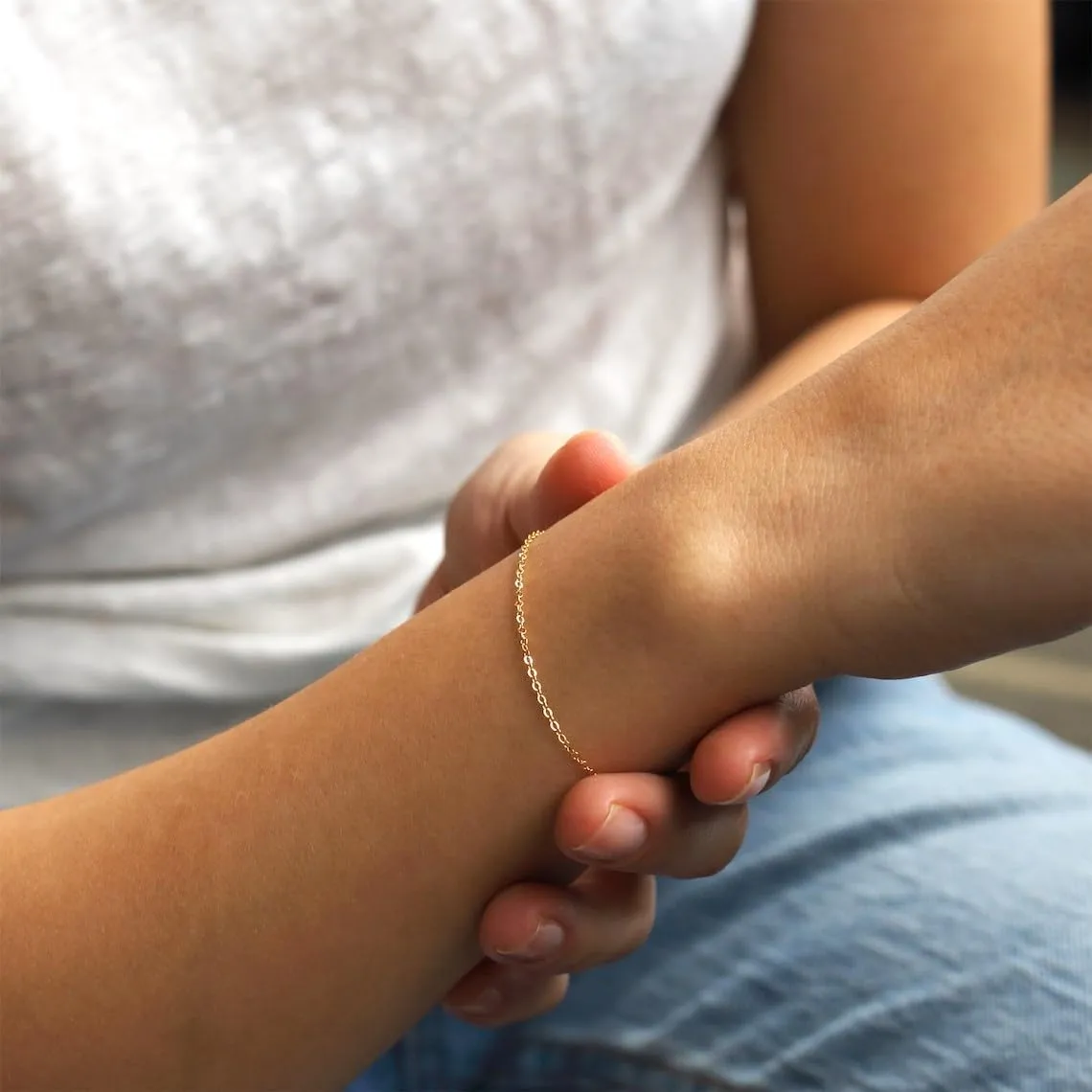 18K Gold Plated Pearl Beaded Chain Cross Bracelets for Women Adjustable Stainless Steel Dainty Thin Gold Box Cuban Twisted Link Chain Bracelet Bridesmaid Jewelry