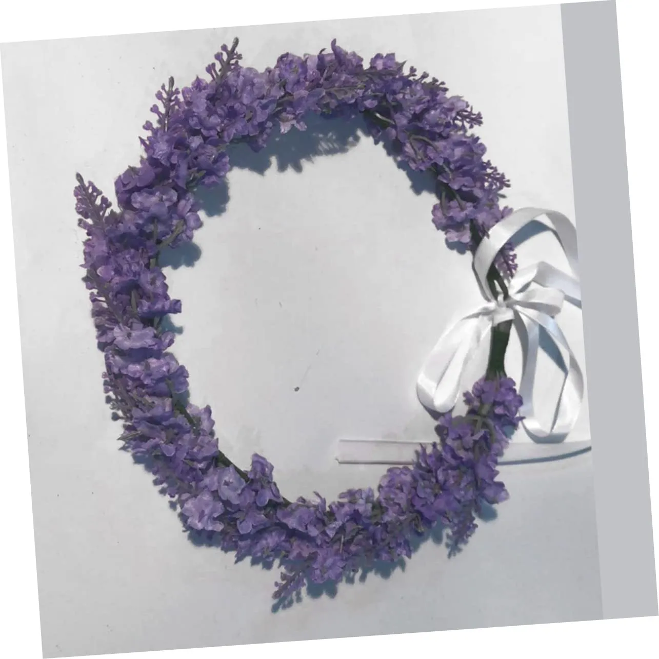 3pcs Lavender Flower Crown Headband Floral Wreath Accessory for Weddings Parties and Vacations Elegant Floral Headpiece with Realistic Appearance