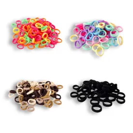 400PCS Baby Toddler Hair Ties, Elastic Hair Rubber Bands for Girls, 17 Colors Candy Cotton Toddler Hair Accessories, Small Soft Seamless Ponytail Holders for Kids TIZZ