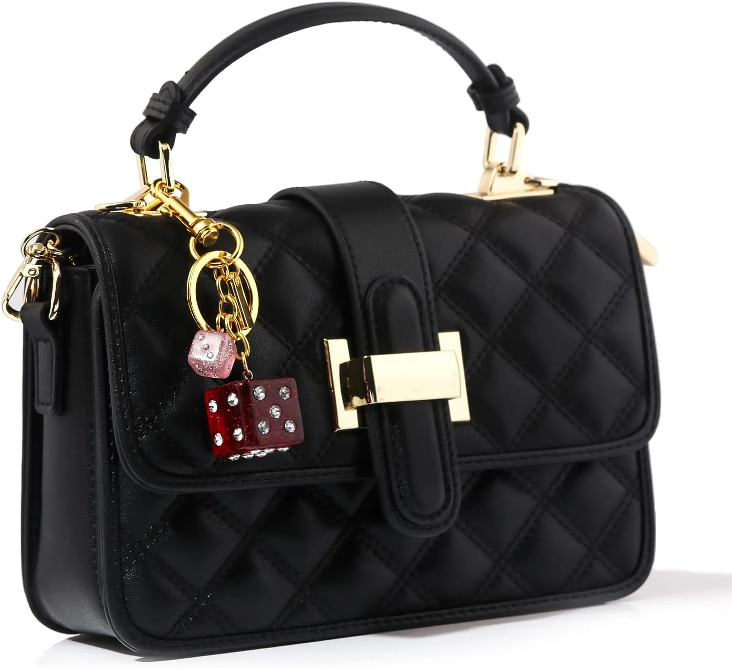 8 Ball Dice Charm Keychain - Cute Bag Purse Handbag Accessories - Y2K Aesthetic Key Chain for Women Men