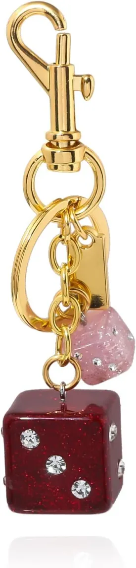 8 Ball Dice Charm Keychain - Cute Bag Purse Handbag Accessories - Y2K Aesthetic Key Chain for Women Men