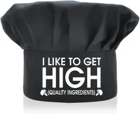 AGMdesign Funny Chef Wear, Funny Chef Hat, I Like to Get Ingredients, Adjustable Kitchen Cooking Hat for Men & Women Black, Mother's Day/Father's Day/Birthday Gift for Him, Her, Mom, Dad, Friend