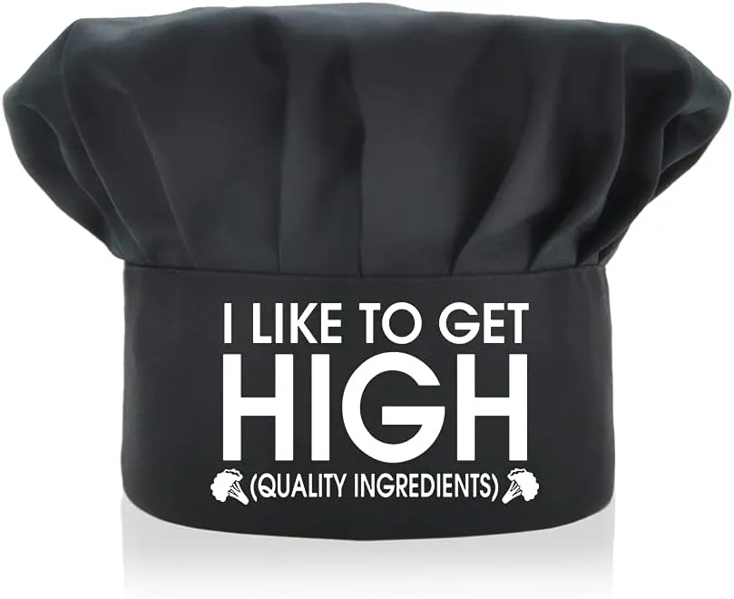 AGMdesign Funny Chef Wear, Funny Chef Hat, I Like to Get Ingredients, Adjustable Kitchen Cooking Hat for Men & Women Black, Mother's Day/Father's Day/Birthday Gift for Him, Her, Mom, Dad, Friend