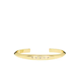 angled flat face cuff with crystals