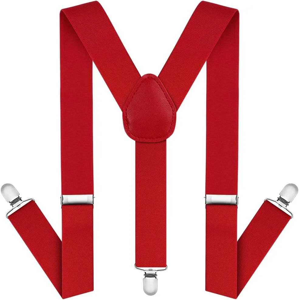 AOMIG Men's Braces with Strong Metal Clips, 3.5cm Wide Heavy Duty Suspenders