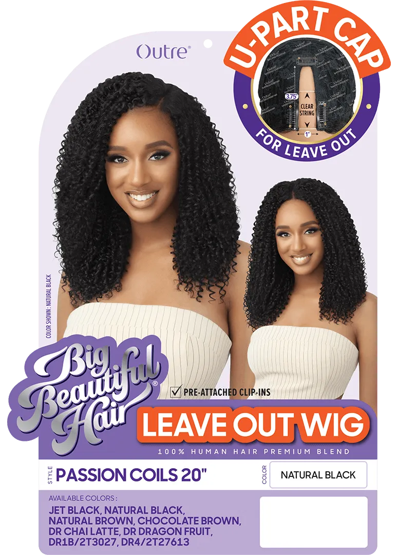 Big Beautiful Hair Leave Out (U-Part) Wig Passion Coils 20"
