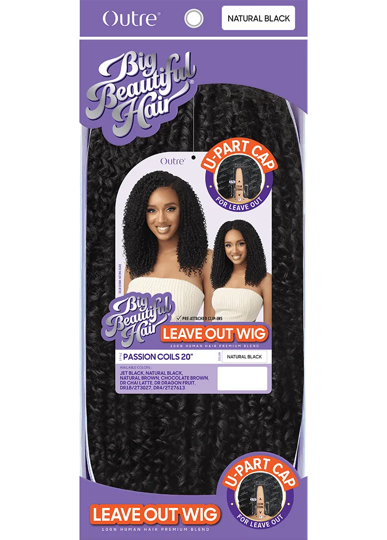 Big Beautiful Hair Leave Out (U-Part) Wig Passion Coils 20"