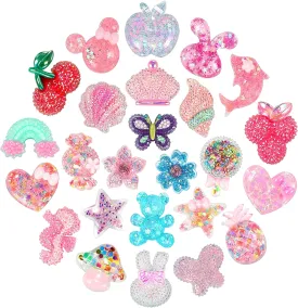 dntt Cute bling Shoe Charms for Girls Cute Shoe Charms for Adults Teens Kids Kawaii Shoe Decoration Charms for Clog Sandals Birthday Party Gift