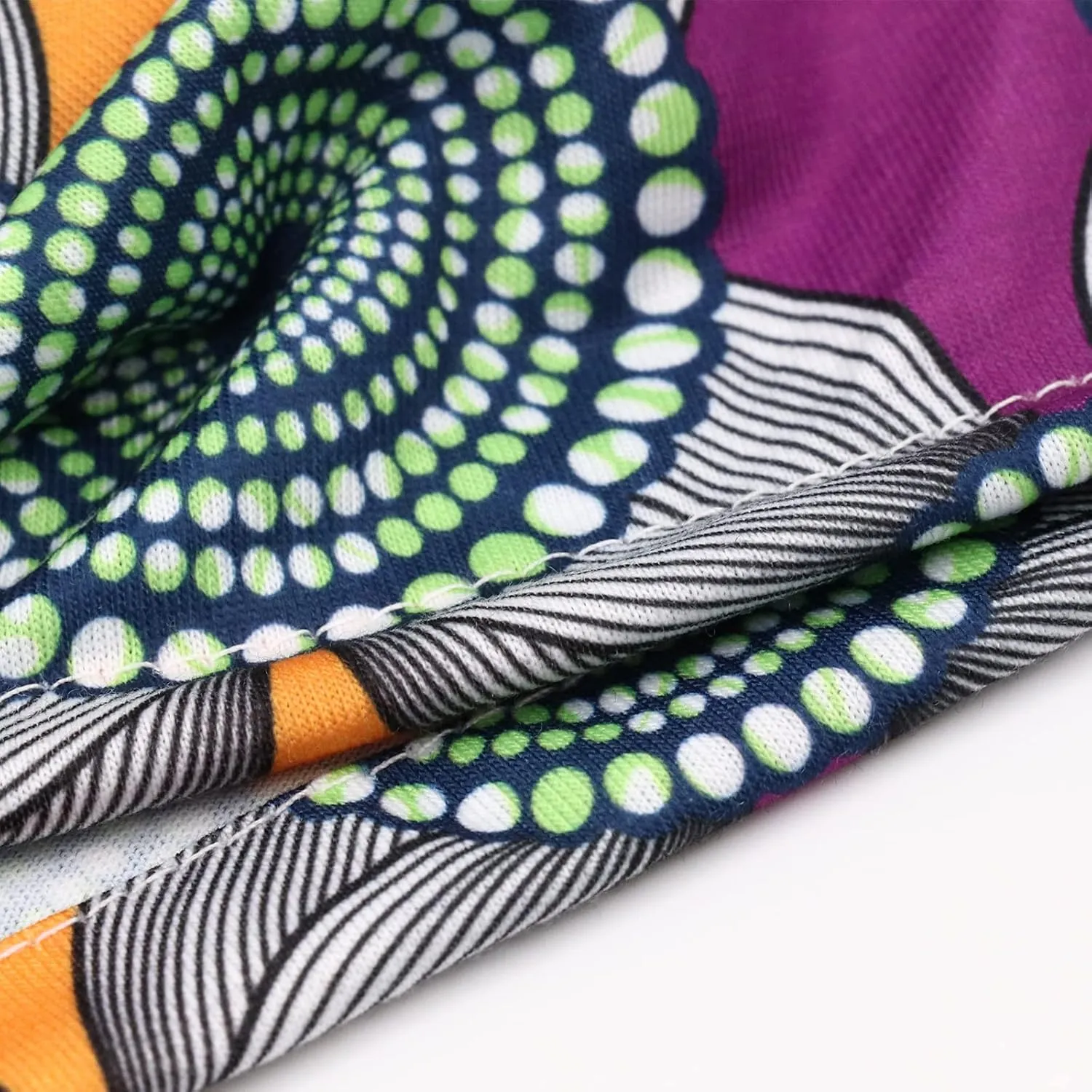 DRESHOW 5 Pack Knotted Headwraps for Women African Turban Pre-Knotted Beanie Headwraps Hair Covers