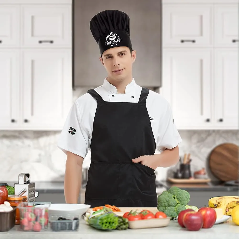 DYJYBMY BBQ Master, Adult Adjustable Kitchen Cooking Hat Funny BBQ Chef Hat for Men Woman Husband Dad BBF