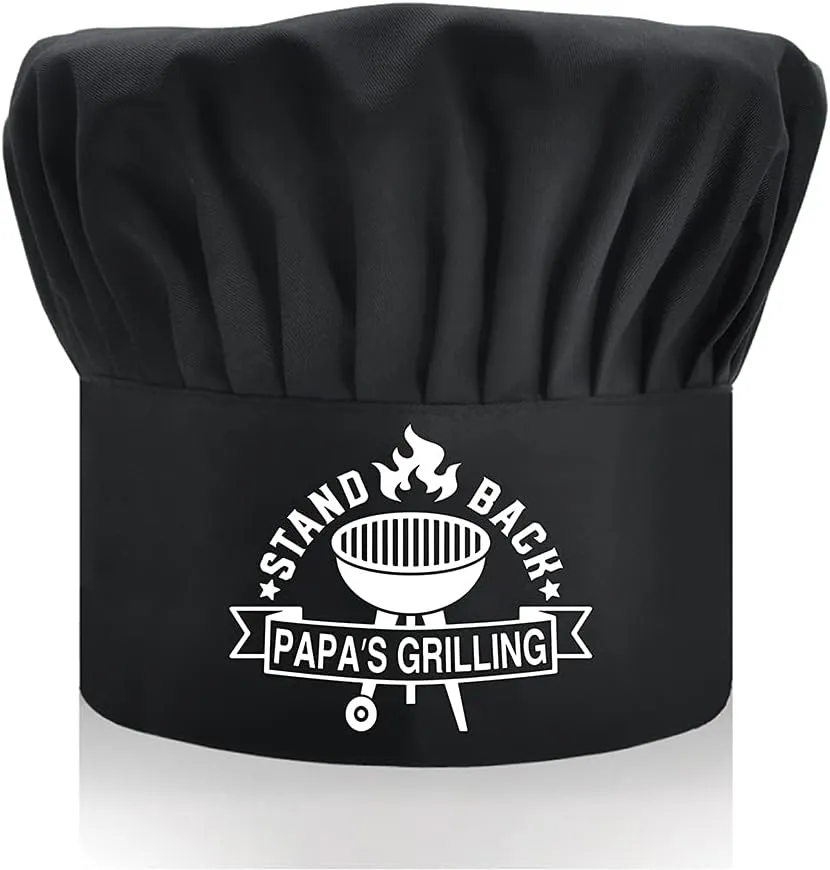DYJYBMY BBQ Master, Adult Adjustable Kitchen Cooking Hat Funny BBQ Chef Hat for Men Woman Husband Dad BBF
