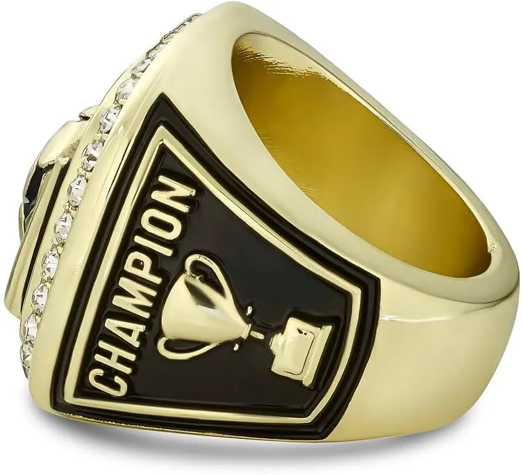 Express Medals 2025 Champion Baseball Trophy Ring in Sizes 6 to 11 with Award Display Stand Trophies