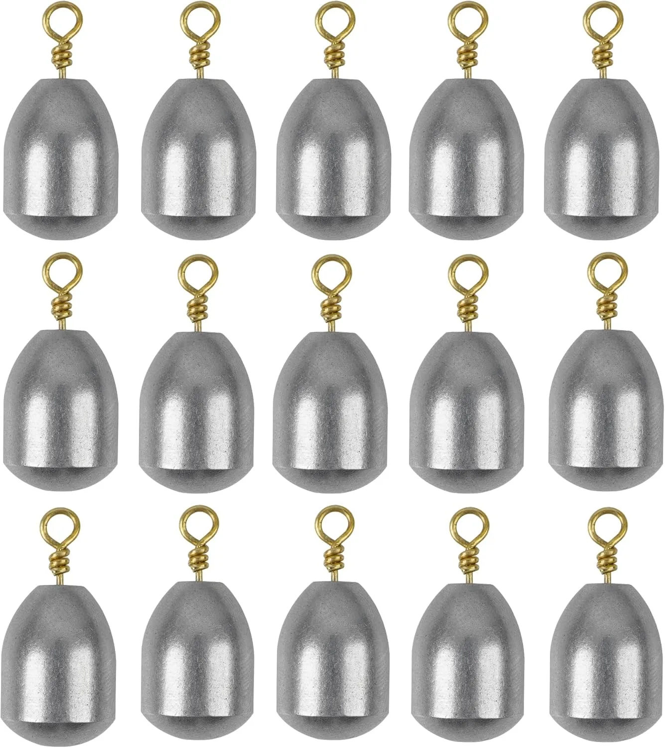 Fishing Weights Sinker,10/20pcs Bass Casting Sinker Weights Iron Weights Bell Sinkers Catfish Weights with Ring Water Drop Fishing Weight Sinkers for Saltwater Freshwater