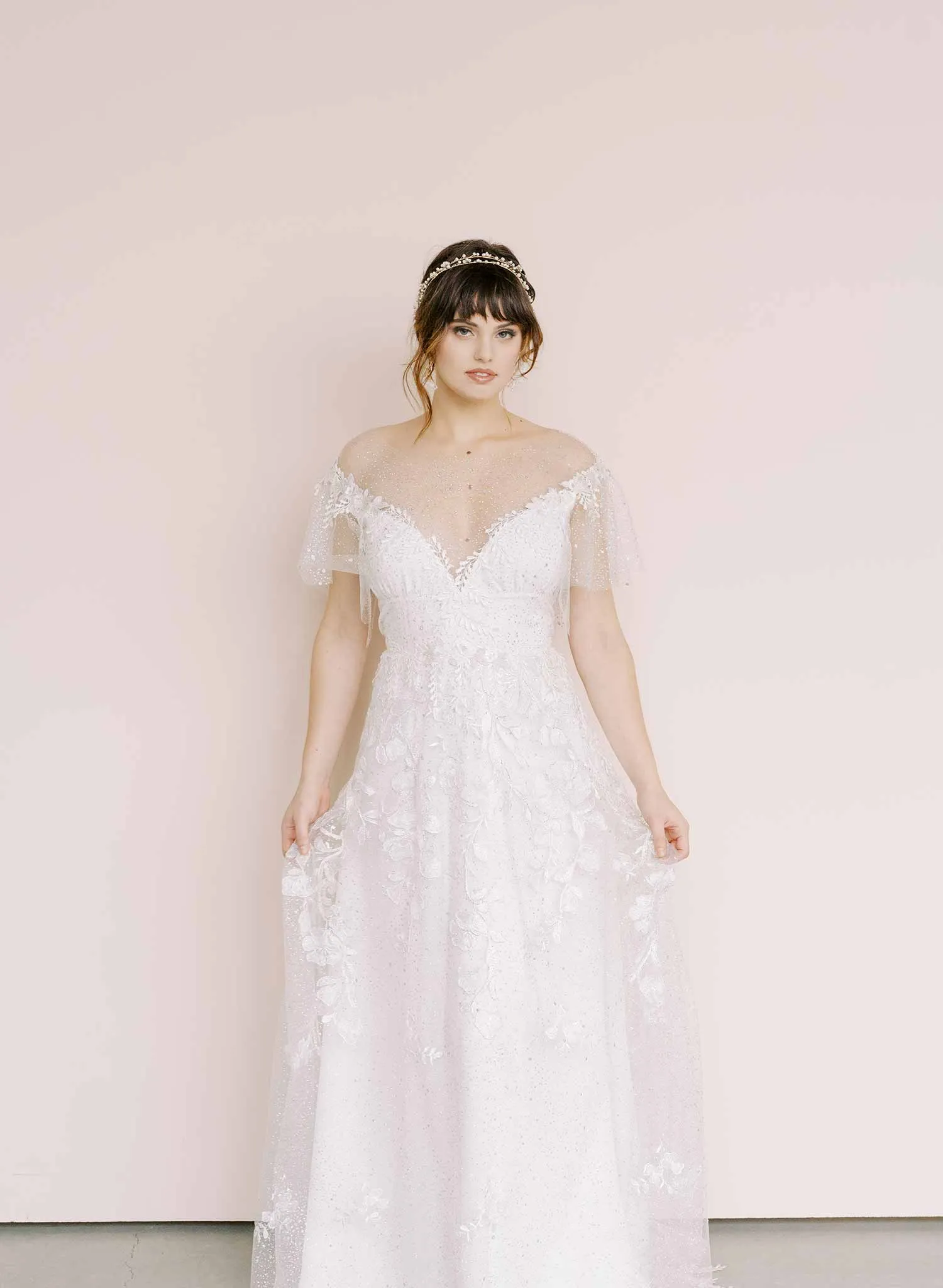 Freshwater pearl daisy chain hair vine, extra long - Style #2137
