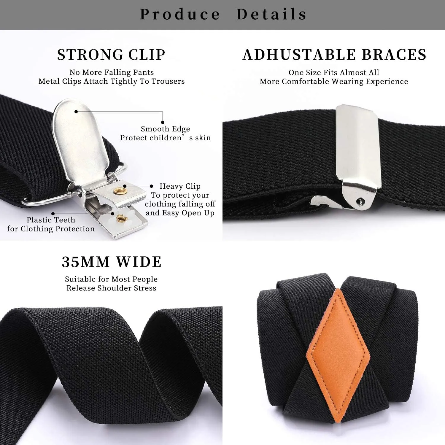 HISDERN Bow Tie and Suspenders for Men Elastic X-Back Suspender and Bowtie Set Adjustable Braces for Wedding Tuxedo