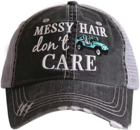 KATYDID Messy Hair Don't Care Baseball Hats Cap - Trucker Hat for Women - Stylish Cute Sun Hat