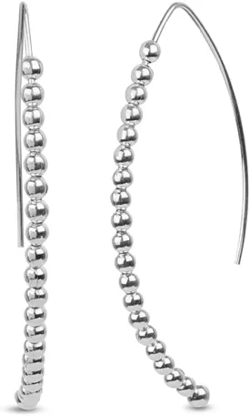 LeCalla 925 Sterling Silver Wire Threader Earrings for Women Teen