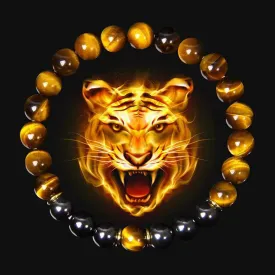 Lucky Hematite Beads Bracelet Mala Beads Tiger Eye Bracelet