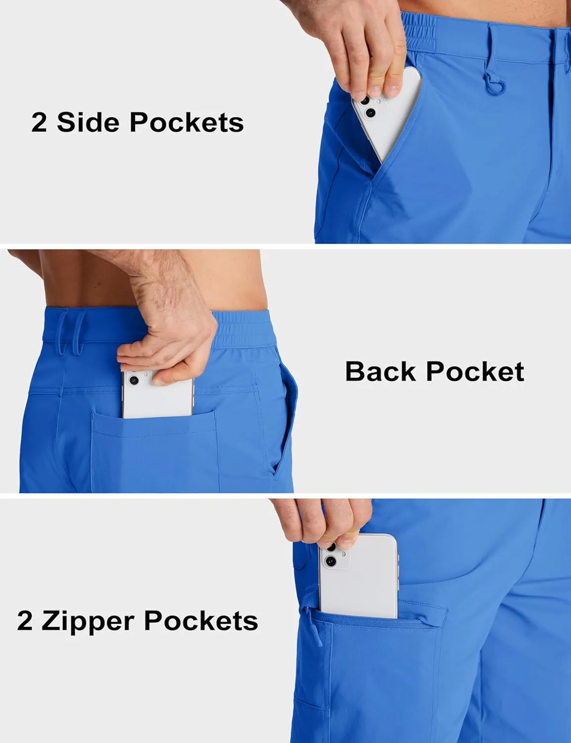 MAGCOMSEN Men's Hiking Cargo Shorts Quick Dry Lightweight 9" Golf Shorts Summer Casual Work Outdoor with 5 Zipper Pockets