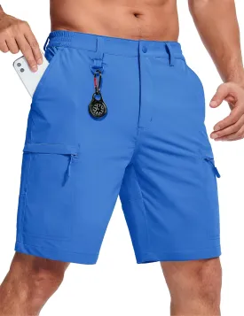 MAGCOMSEN Men's Hiking Cargo Shorts Quick Dry Lightweight 9" Golf Shorts Summer Casual Work Outdoor with 5 Zipper Pockets
