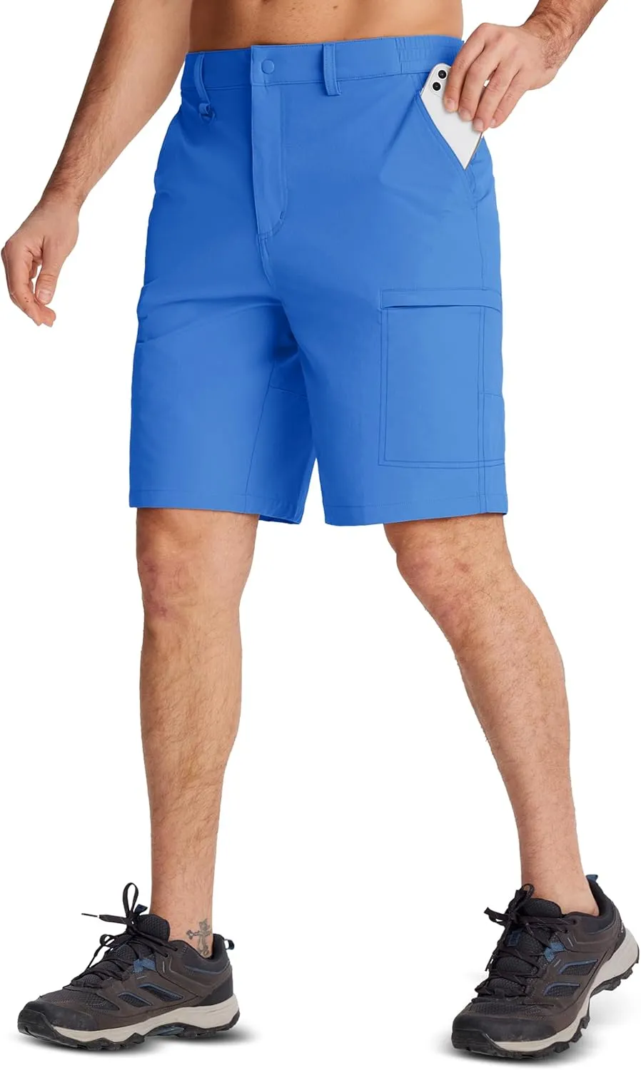 MAGCOMSEN Men's Hiking Cargo Shorts Quick Dry Lightweight 9" Golf Shorts Summer Casual Work Outdoor with 5 Zipper Pockets