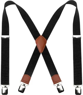 Mens Suspender with Very Strong Metal Clips 3.8cm Wide Heavy Duty Suspender