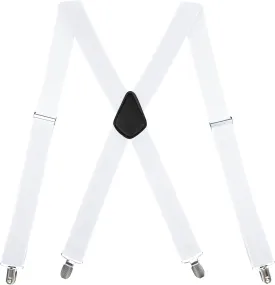MIAOMIAO Men's 1 1/2 Inch Heavy Duty Adjustable X-Back Suspenders with Strong Clips for Work and Jeans
