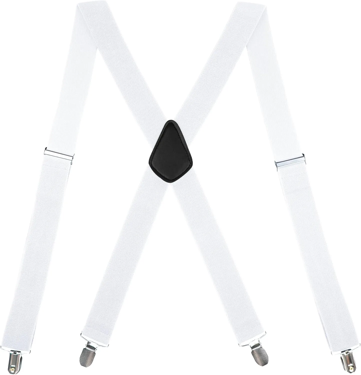 MIAOMIAO Men's 1 1/2 Inch Heavy Duty Adjustable X-Back Suspenders with Strong Clips for Work and Jeans