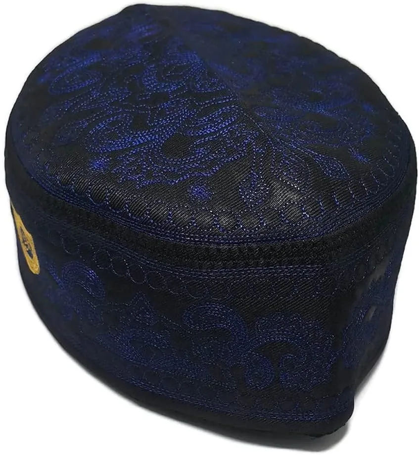 Muslim Kufi Hat for Men ALW011 Islam Prayer Skull Cap Unique Design Topi Ramadan Eid Gift