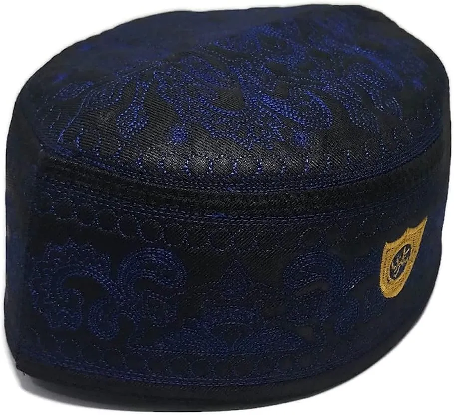 Muslim Kufi Hat for Men ALW011 Islam Prayer Skull Cap Unique Design Topi Ramadan Eid Gift