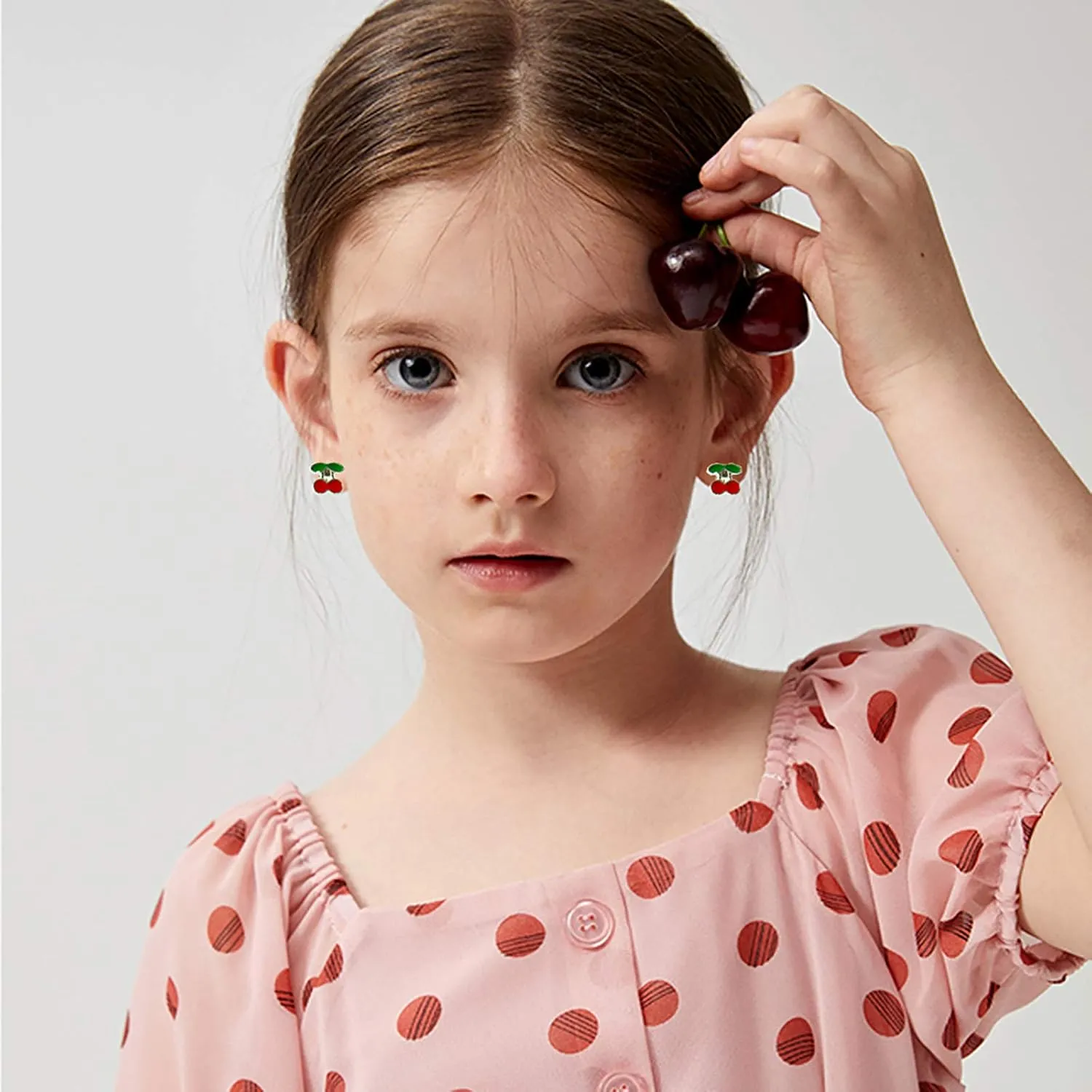 NEWITIN 100 Pairs Colorful Cute Earrings for Girls Sensitive Ears Hypoallergenic Girl Stud Earrings Set Stainless Steel Cartoon Stud for Girls and Women