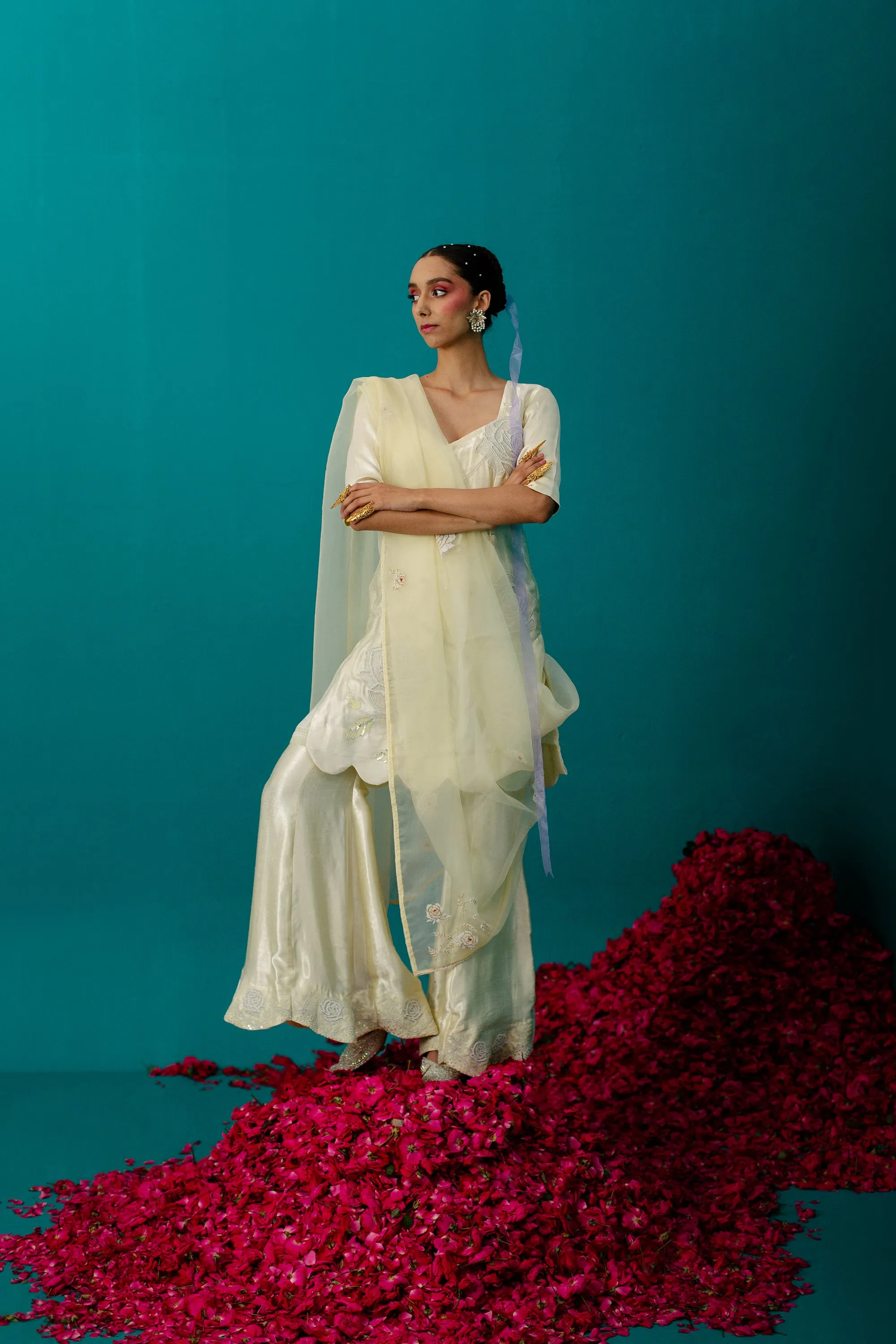 Ombre Yellow Sequence  Sharara