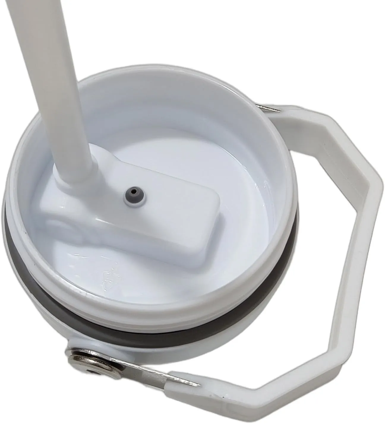 Replacement Tumbler Lid for Stanley IceFlow 20 oz 30 oz Flip Straw Lid with Reusable Straw,Cleaning Brush (White, 20oz & 30oz)