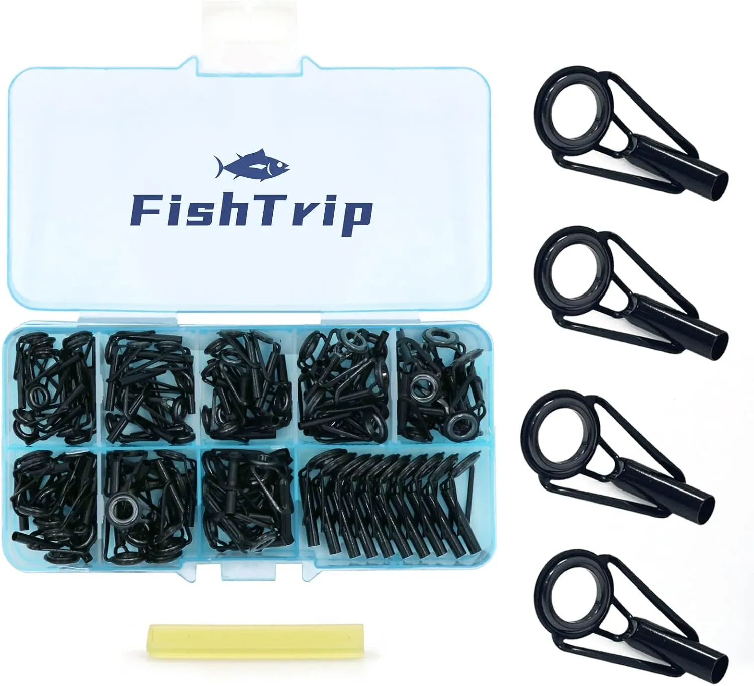 Rod Tip Repair Kit - Fishing Rod Tips Replacement With Stainless Steel Ceramic Guides Ring, Pole Eyelets - 20/90/70pcs