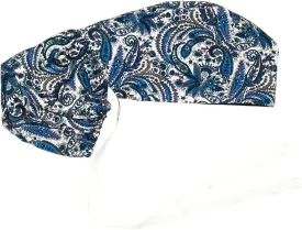 Scrub Cap with Silky Inner - Cotton Hat with Sweatband and Buttons, Adjustable Tie Back Ponytail(Randomly Provide Hair Ring)