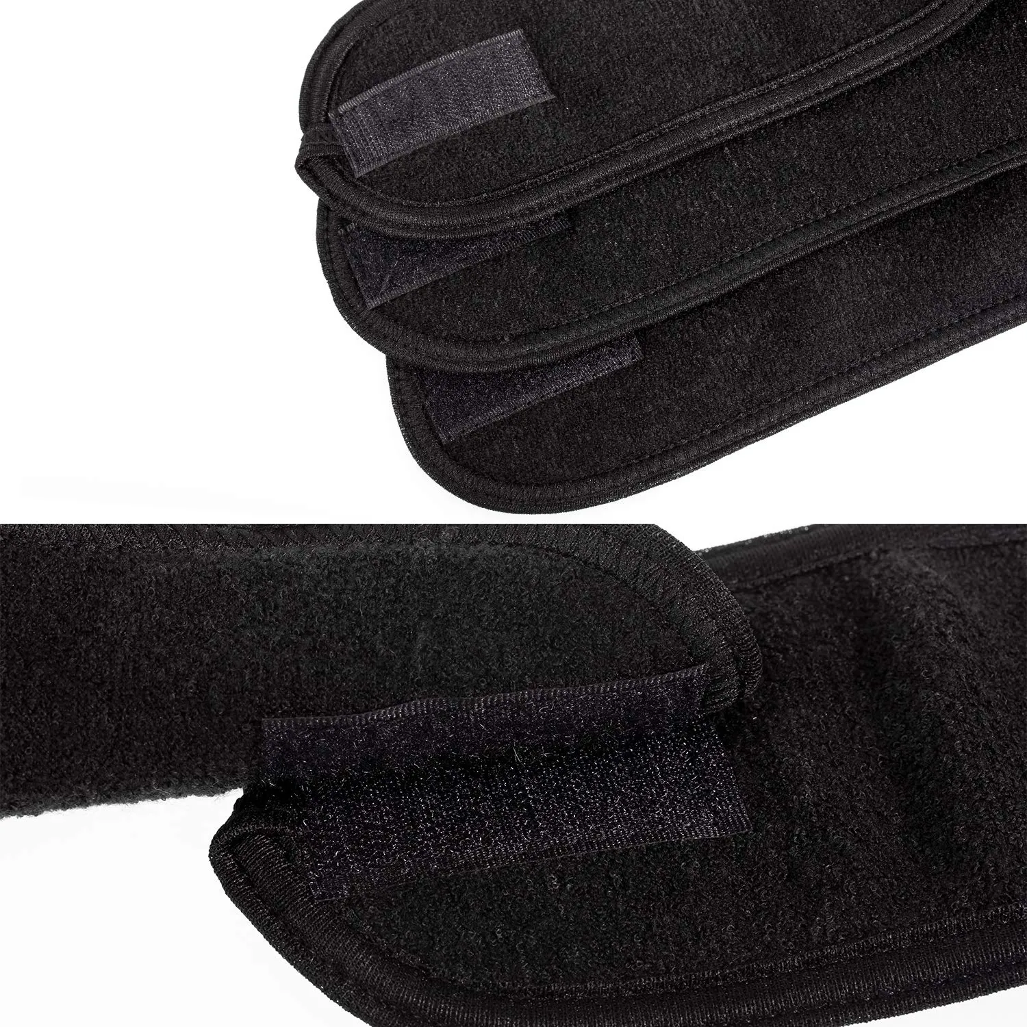 Whaline Spa Facial Headband Head Wrap Terry Cloth Headband 4 Counts Stretch Towel for Bath, Makeup and Sport (Black)