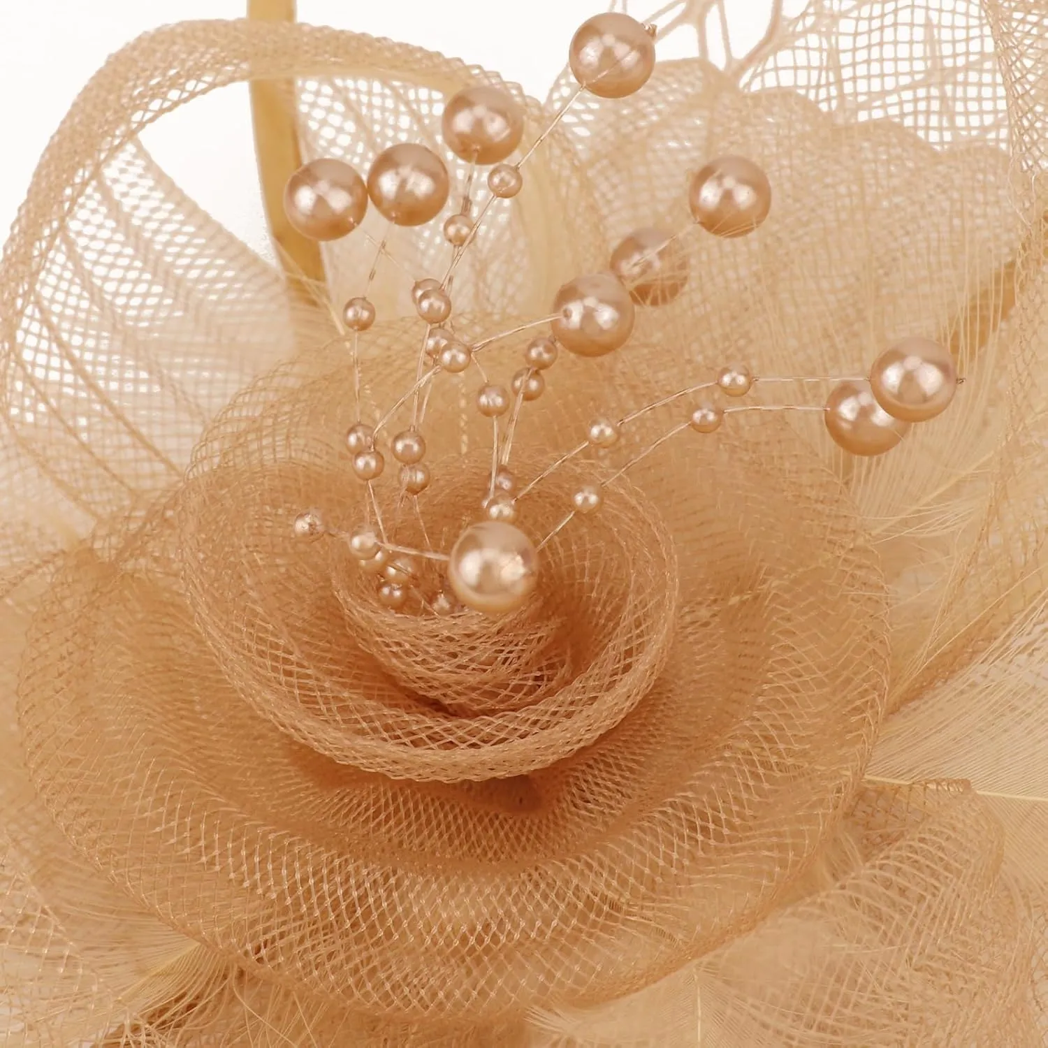 Women Fascinators Hats Flower Mesh Ribbon Feathers with Pin and Clip Tea Party Wedding Headwear for Women and Girls