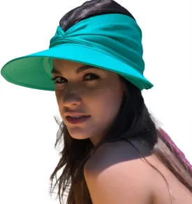Women Visor Ponytail Sun Hat UPF 50  UV Protection Wide Brim Beach Cap Summer Hat Outdoor