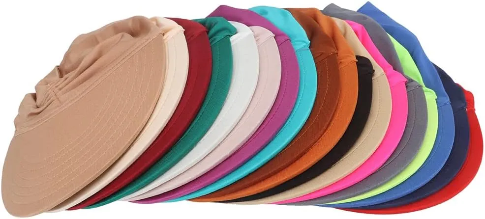 Women Visor Ponytail Sun Hat UPF 50  UV Protection Wide Brim Beach Cap Summer Hat Outdoor